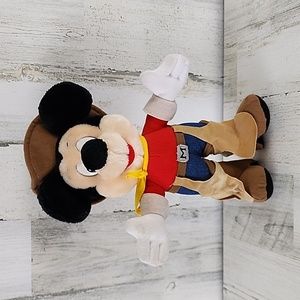 Vintage Walt Disney World Disneyland cowboy western Mickey Mouse stuffed animal